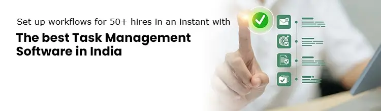 Banner for 50 hires workflows task management software in India
