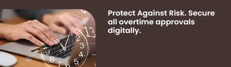 CTA encouraging Mewurk trial for secure approvals of overtime policy