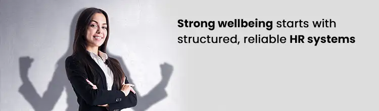 CTA about HRMS enabling clarity, trust, and employee wellbeing at work