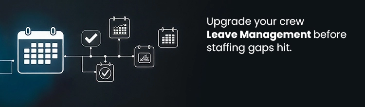 CTA banner encouraging an upgrade of the crew leave management system to avoid staffing gaps