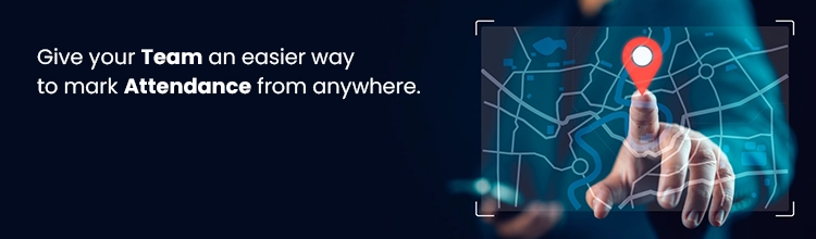 Remote employee checking in through mobile attendance app with location tracking
