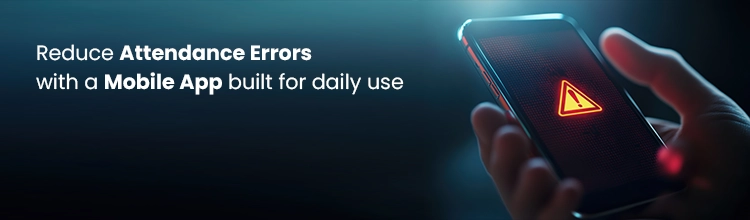 CTA banner encouraging to try Mewurk mobile attendance app to minimize attendance errors