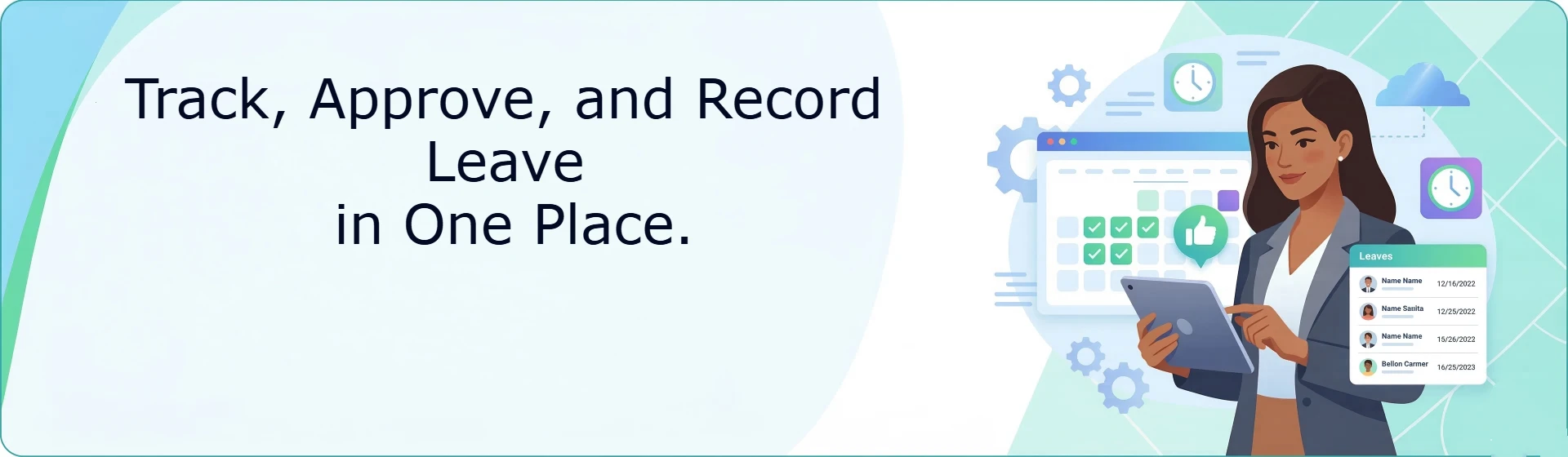 CTA banner to try Mewurk leave management system for consolidated leave approval flow.