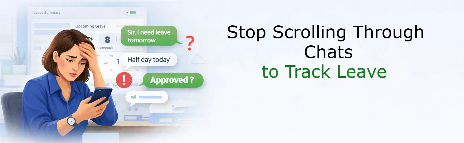 CTA banner to try Mewurk leave management system to avoid chat scrolling