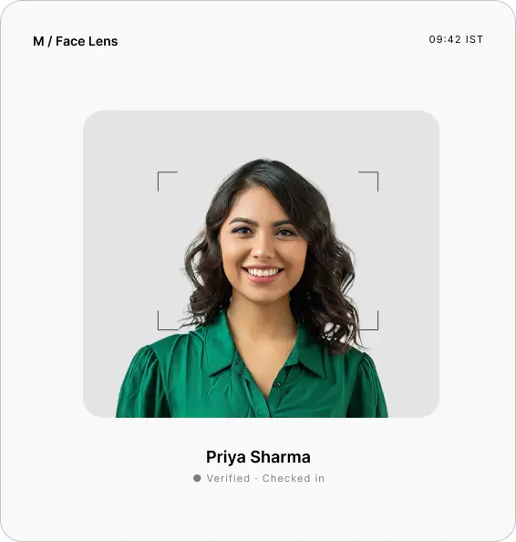 Face Lens biometric verification