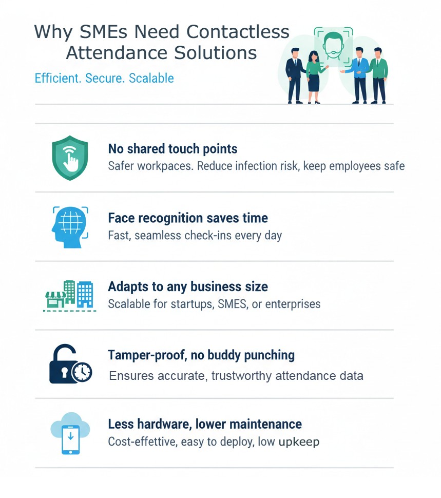 why SMEs need contactless face recognition attendance system