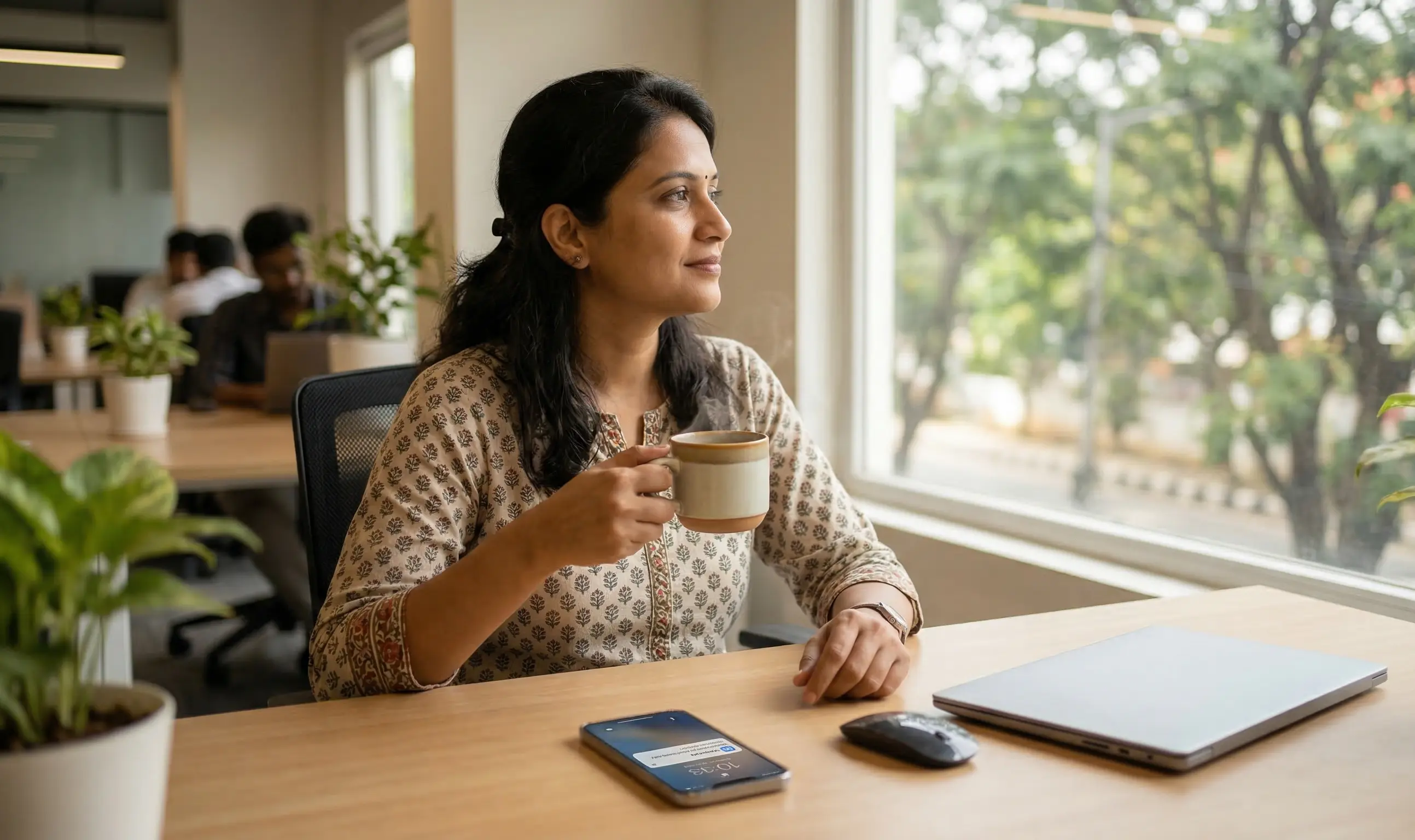 a relaxed HR professional enjoying the freedom from HR automation software