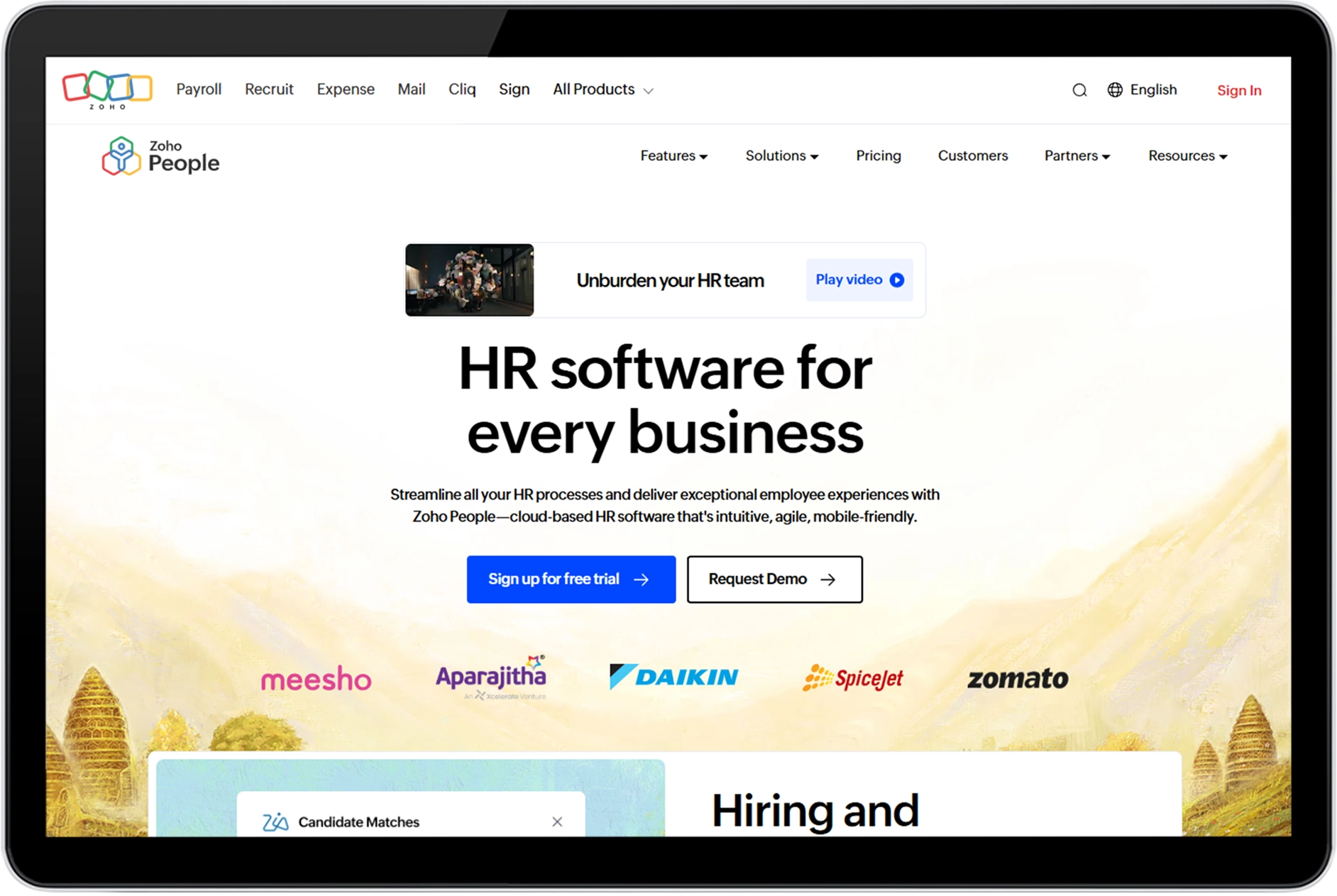 Zoho People positioned as a reliable automated HR platform
