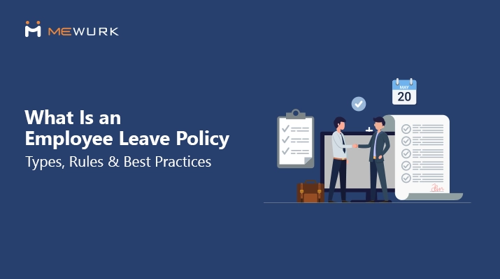 Employee leave policy document with calendar and pen on desk, representing leave types and rules for Indian companies