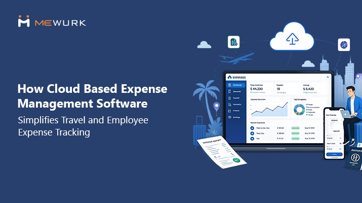 Employee and finance team using cloud based expense management software for travel and expense tracking