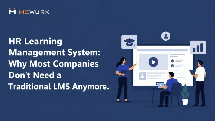 hero image showing employees looking at the big screen of an HR learning management system
