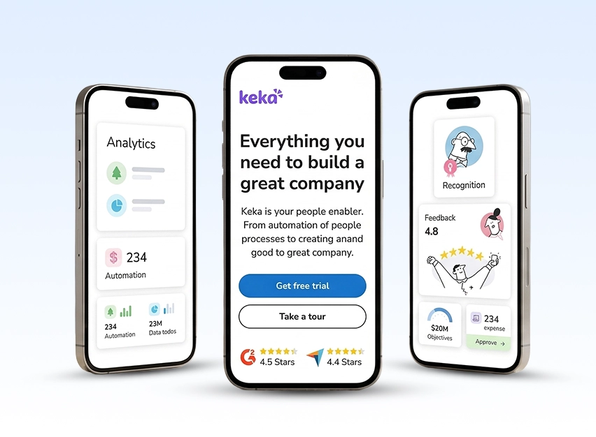 Keka self attendance app dashboard view
