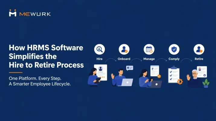 HR professionals managing the hire-to-retire process with HRMS software