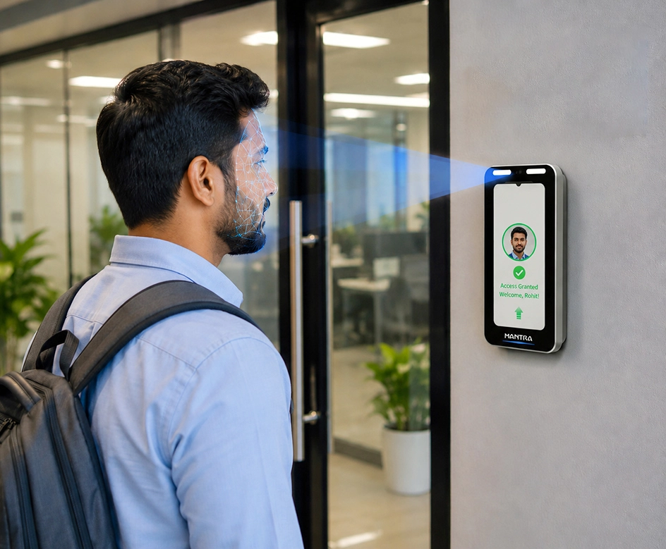 Facial recognition biometric attendance kiosk
