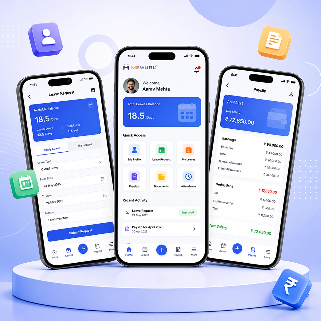 Mewurk mobile HR app for UAE employees