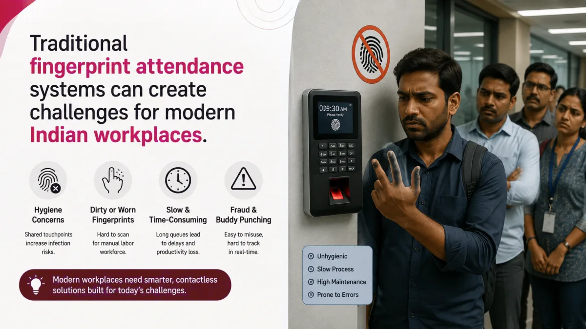 Fingerprint biometric attendance system for Indian factory employees