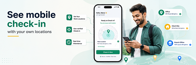 See mobile check-in with your own locations