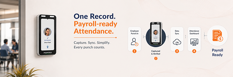 One kiosk. One record. Payroll-ready attendance.