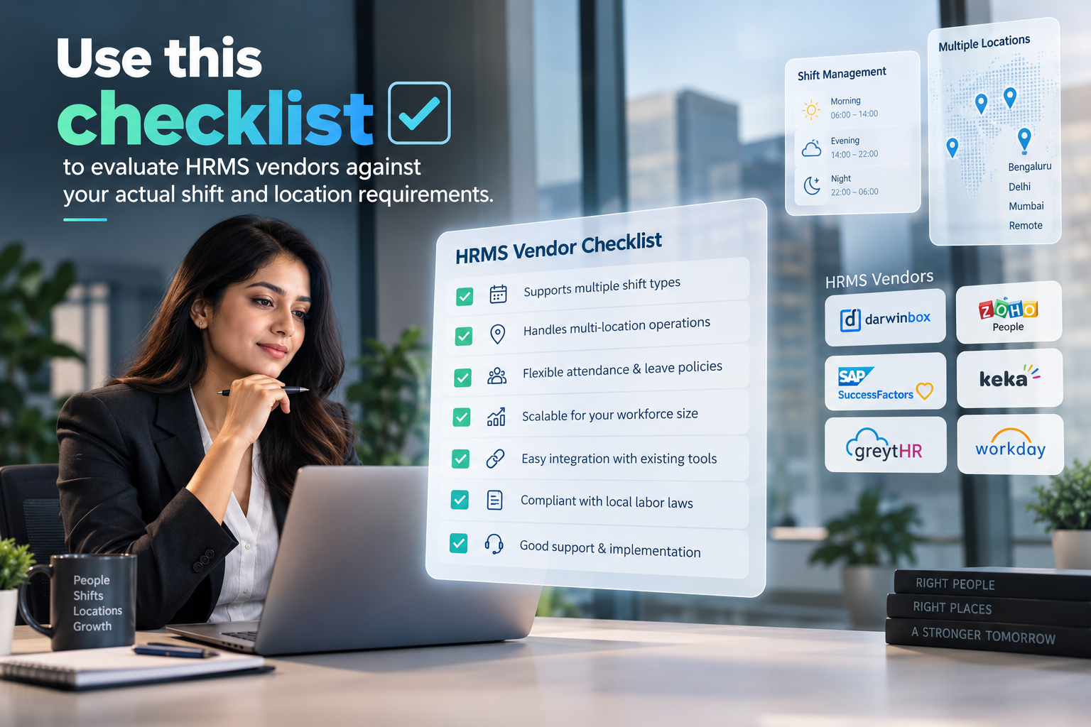 14-step checklist for evaluating HRMS software for hospitality and retail businesses
