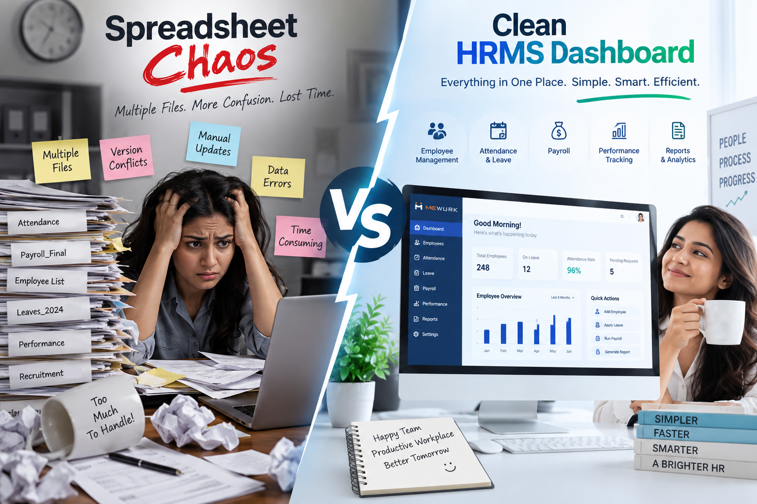 Spreadsheet versus HRMS approach to salary revision comparison
