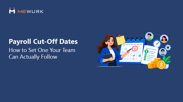 HR manager setting a payroll cut-off date on a monthly calendar