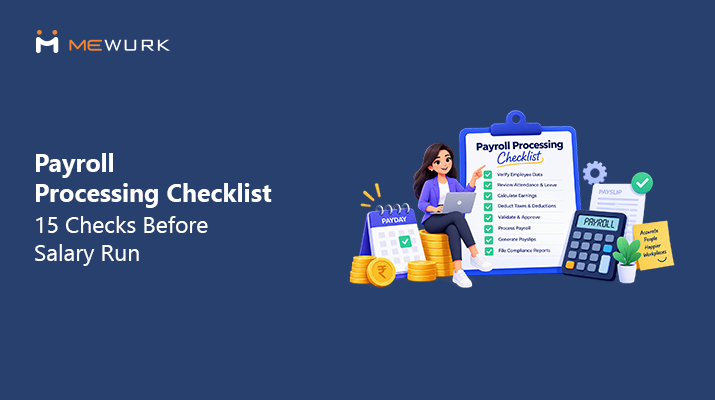 Payroll processing checklist with 15 pre-salary run checks for HR teams