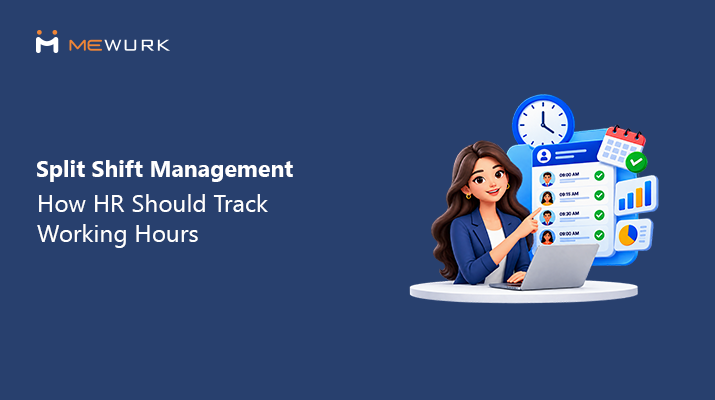 Split shift management for tracking employee working hours