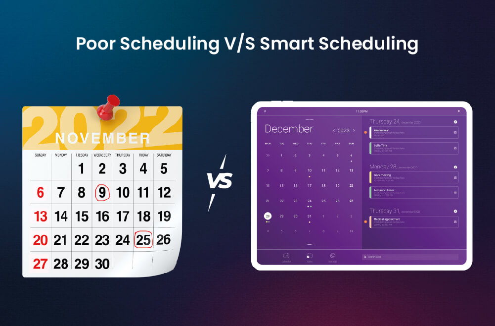 poor scheduling vs smart scheduling