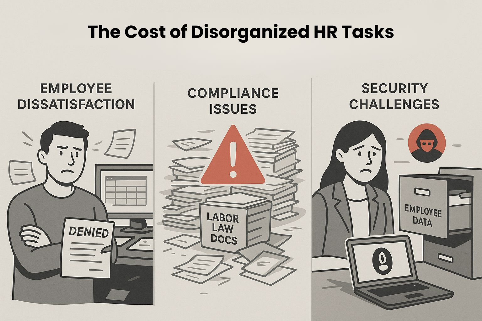 Cost of disorganised HR tasks without HR task management software