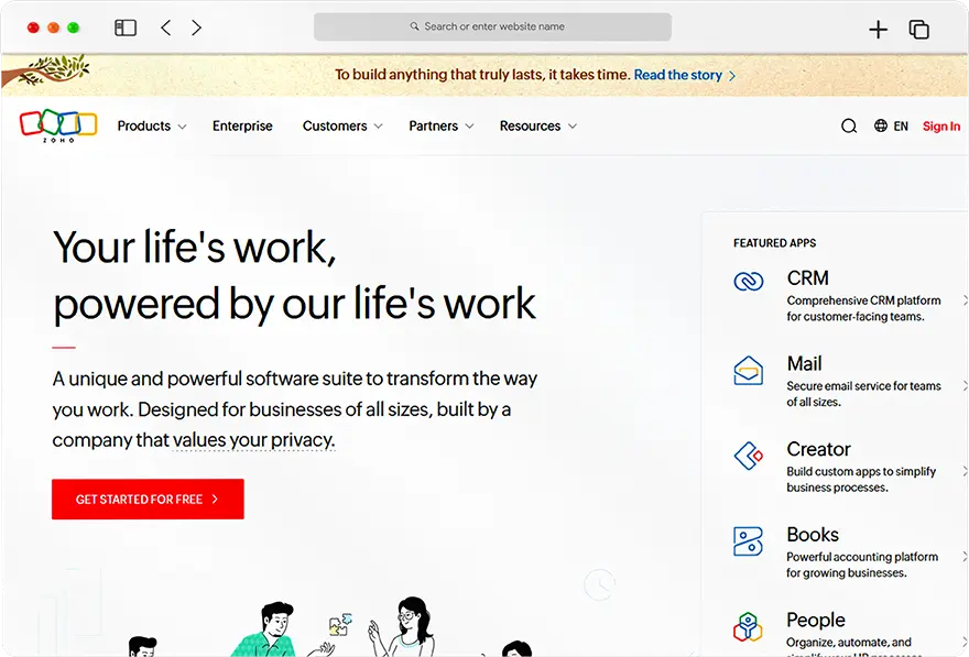 Zoho people HRIS software