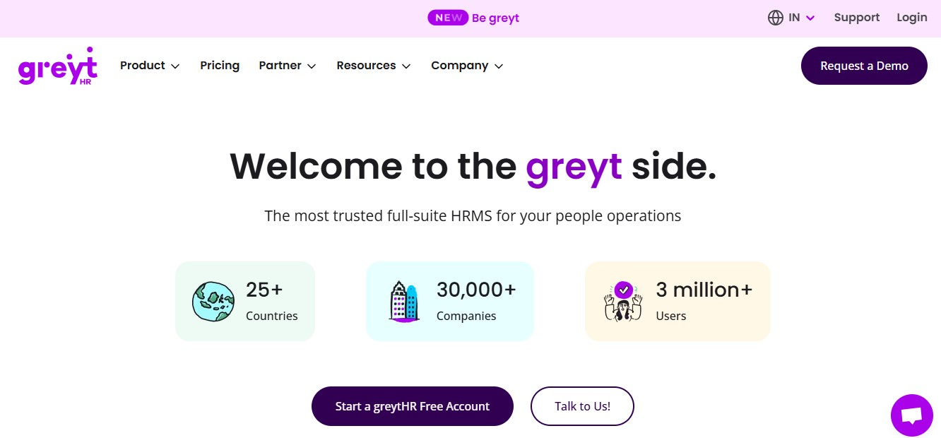 greytHR homepage - best cloud-based HR software