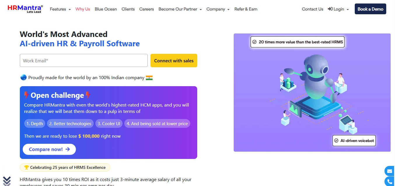 HRMantra homepage - best cloud-based HR software