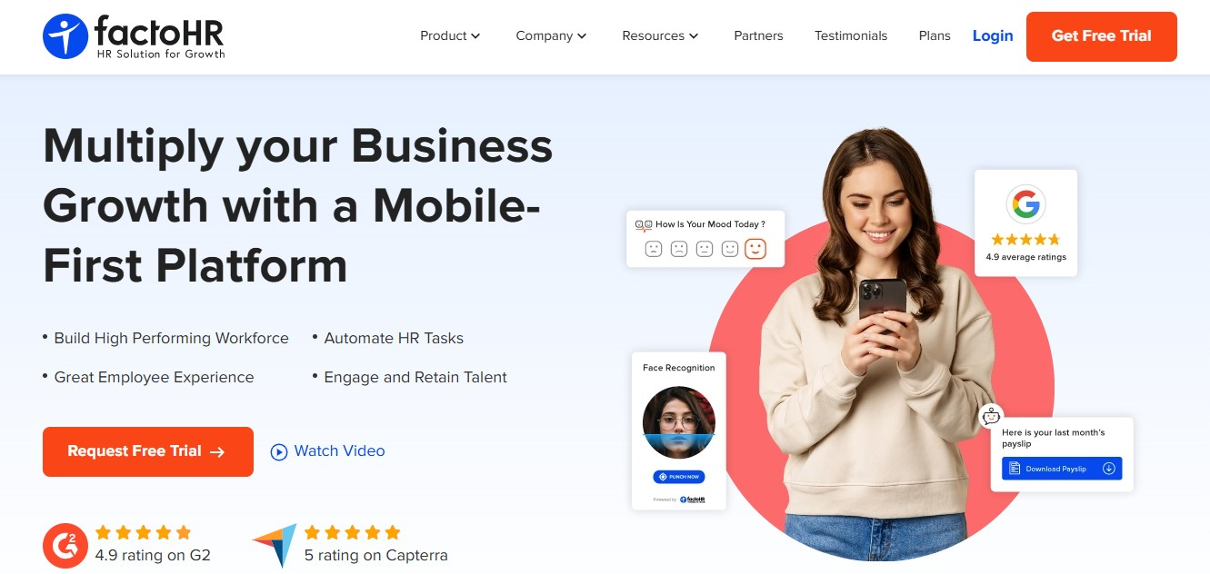 FactoHR homepage - best cloud-based HR software
