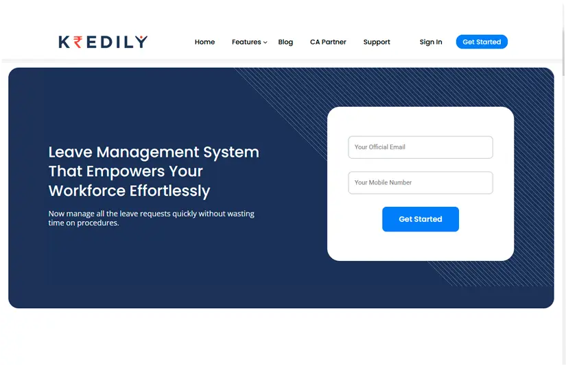 Kredily leave management system