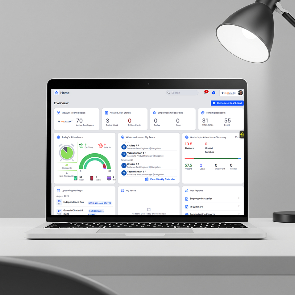 Best HR management software dashboard with payroll, leave, and attendance