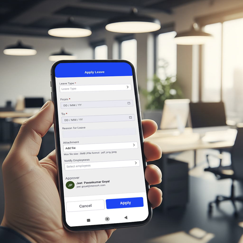 Applying leave via the best HR management software app